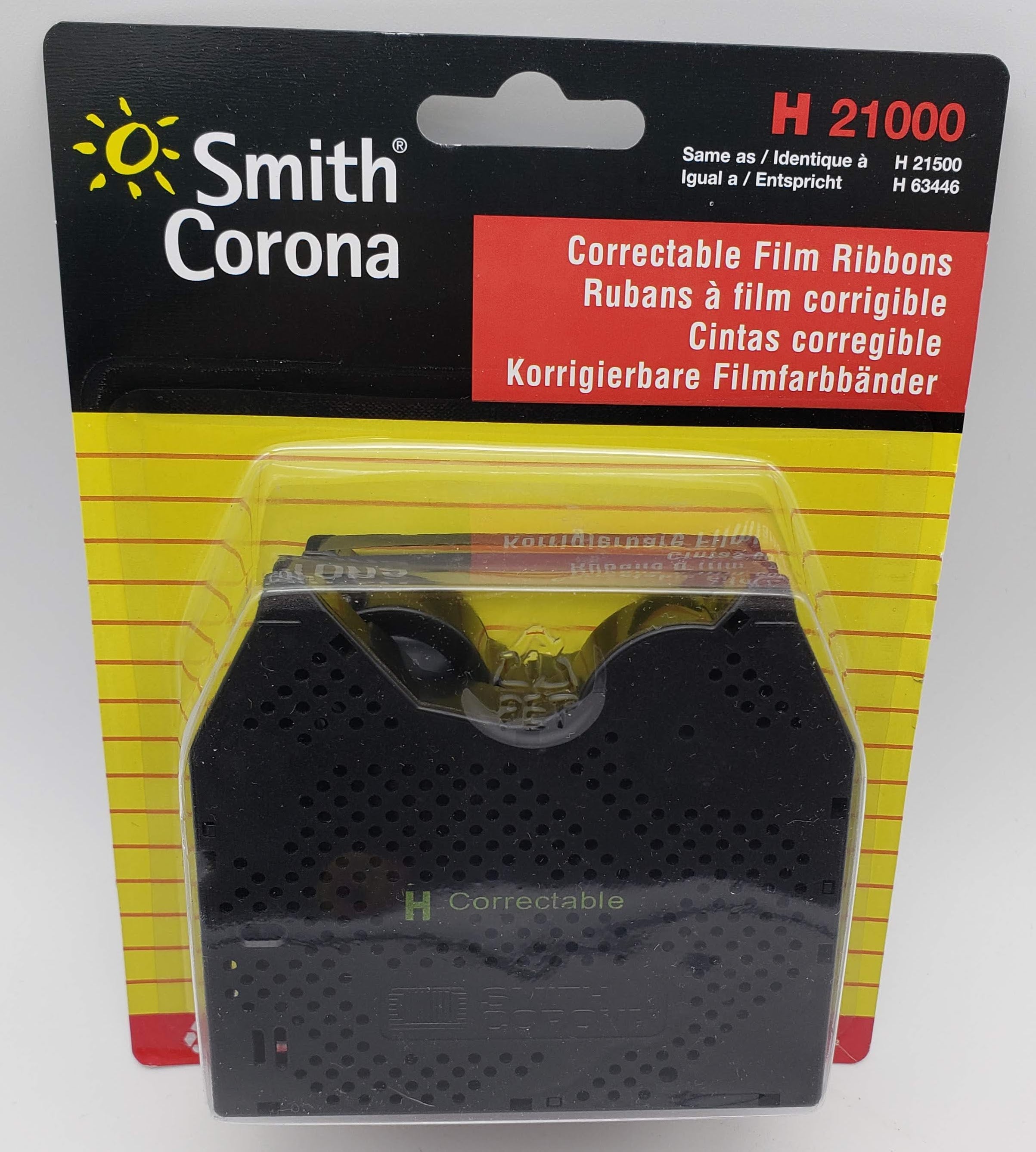 Smith Corona Typewriter Ribbons – Black/Red Large Spool (2 1/8") For Sterling, Silent