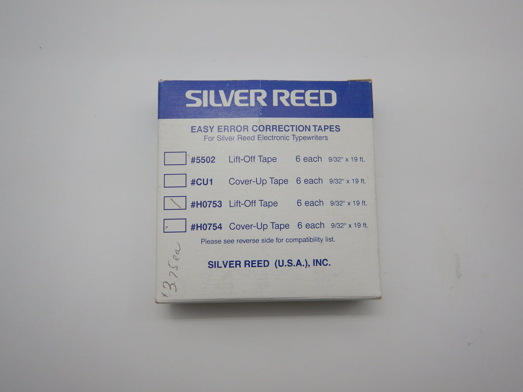 Silver Reed Easy Error Correction Tapes H0753 Lift-Off Tape 9/32