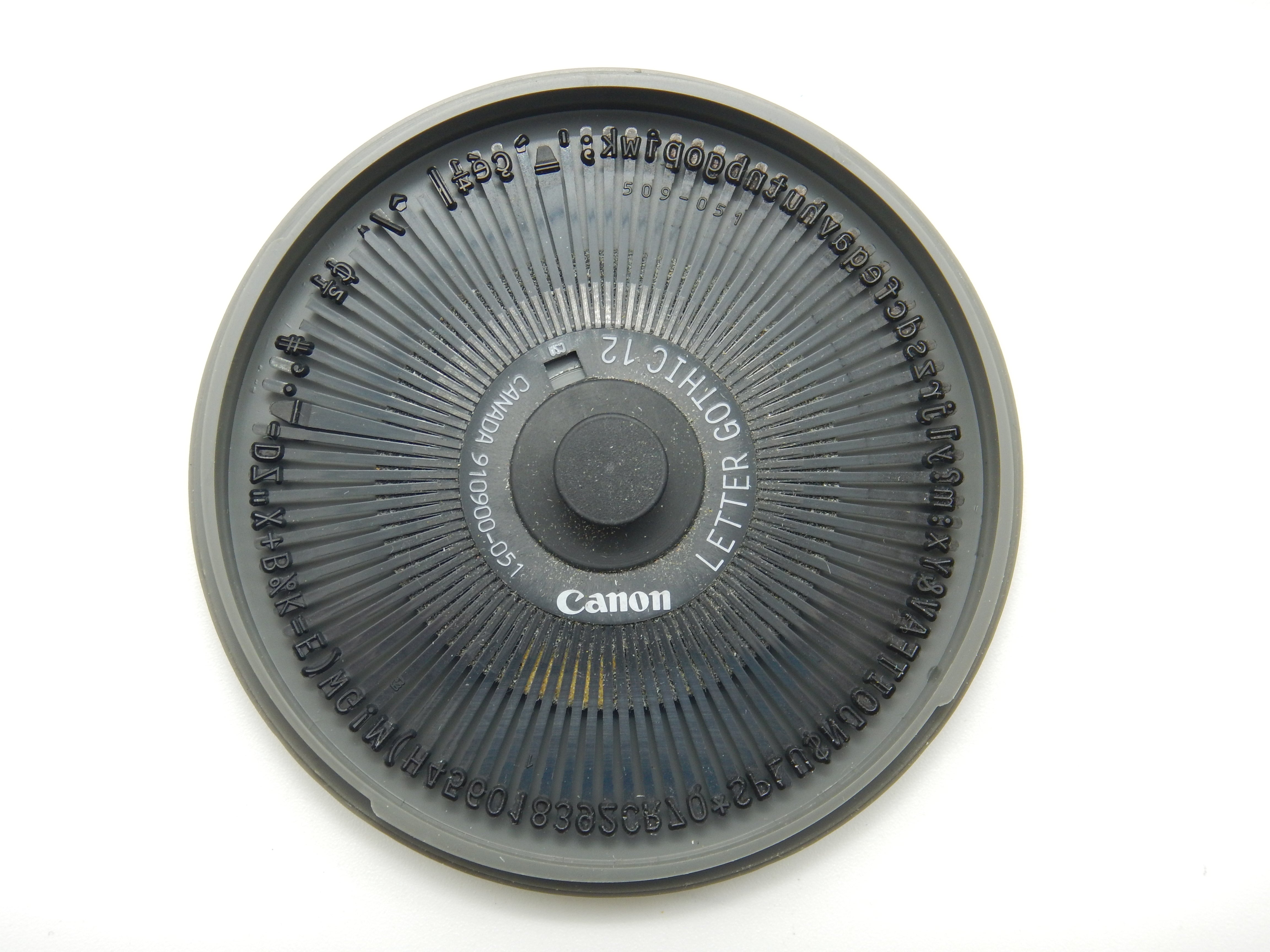 Canon Printwheel 910900-051 - Letter Gothic 12 – Willowcreek Typewriters