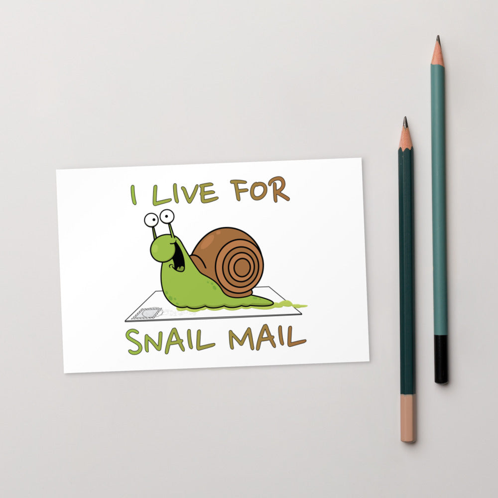I Live For Snail Mail Postcard