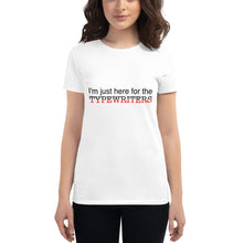 Load image into Gallery viewer, Just Here for the Typewriters Women&#39;s Short Sleeve T-Shirt
